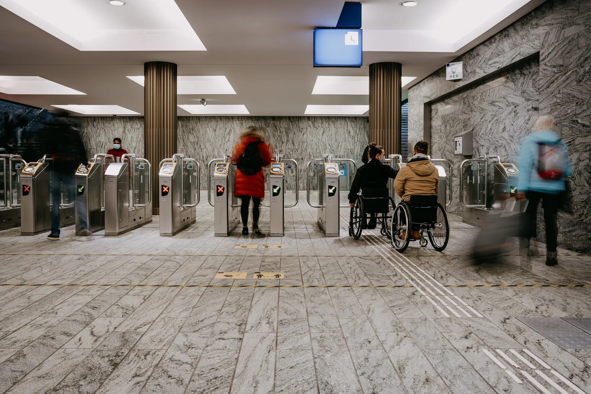 Picture of the ticketgates at the Central Train Station in Breda